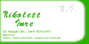 nikolett imre business card